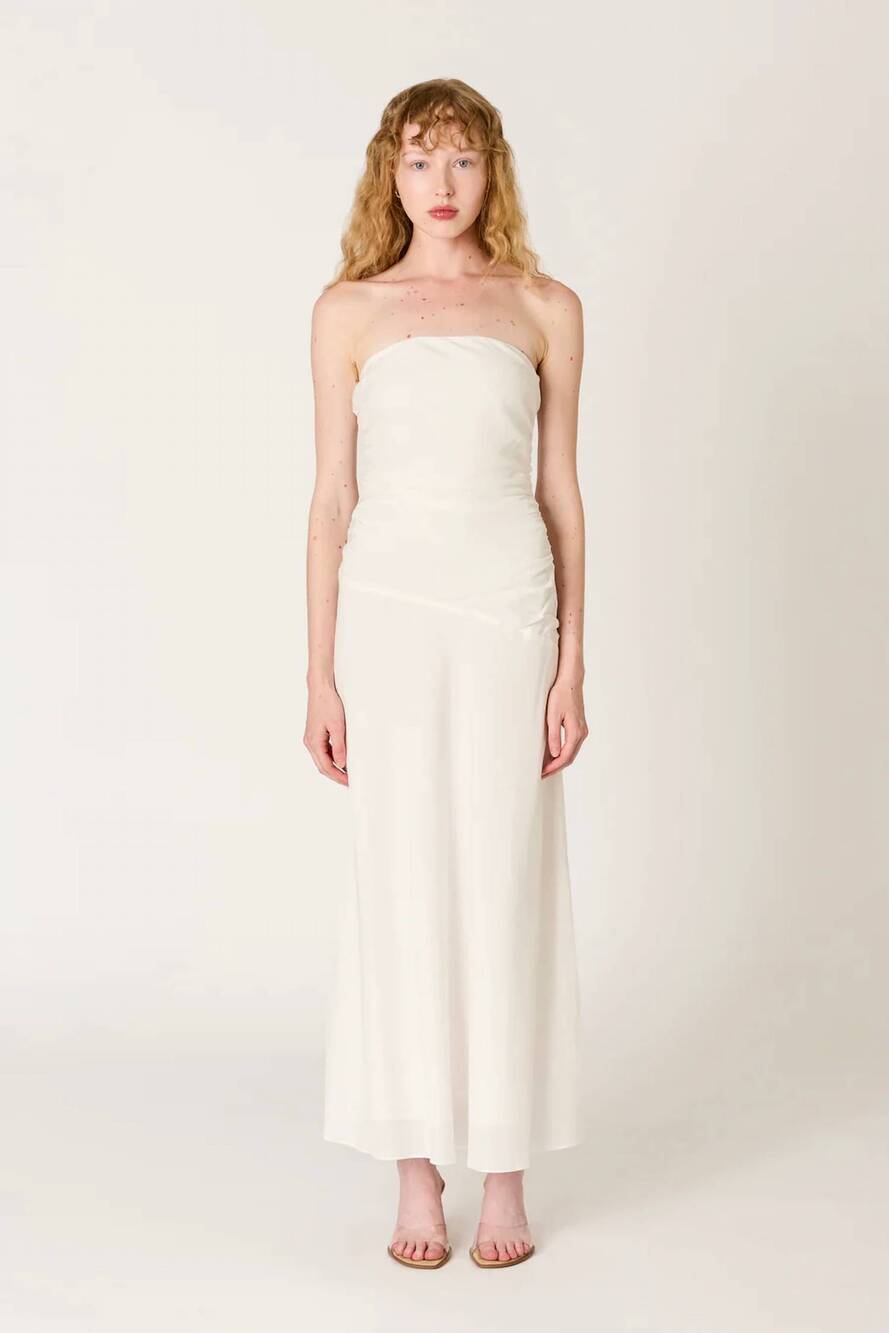 NEW NIA caricia dress in white